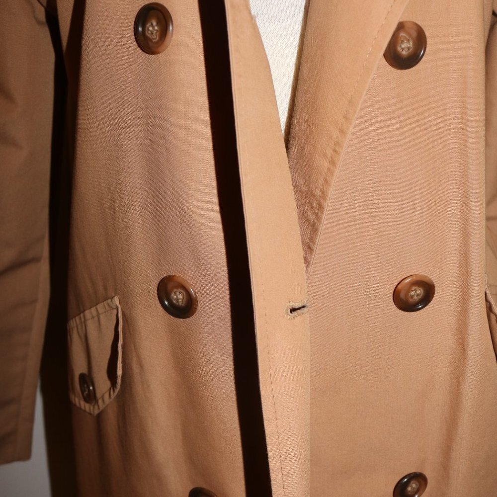 Sears vintage ladies raincoat trench coat no liner excellent - Picture 7 of 11